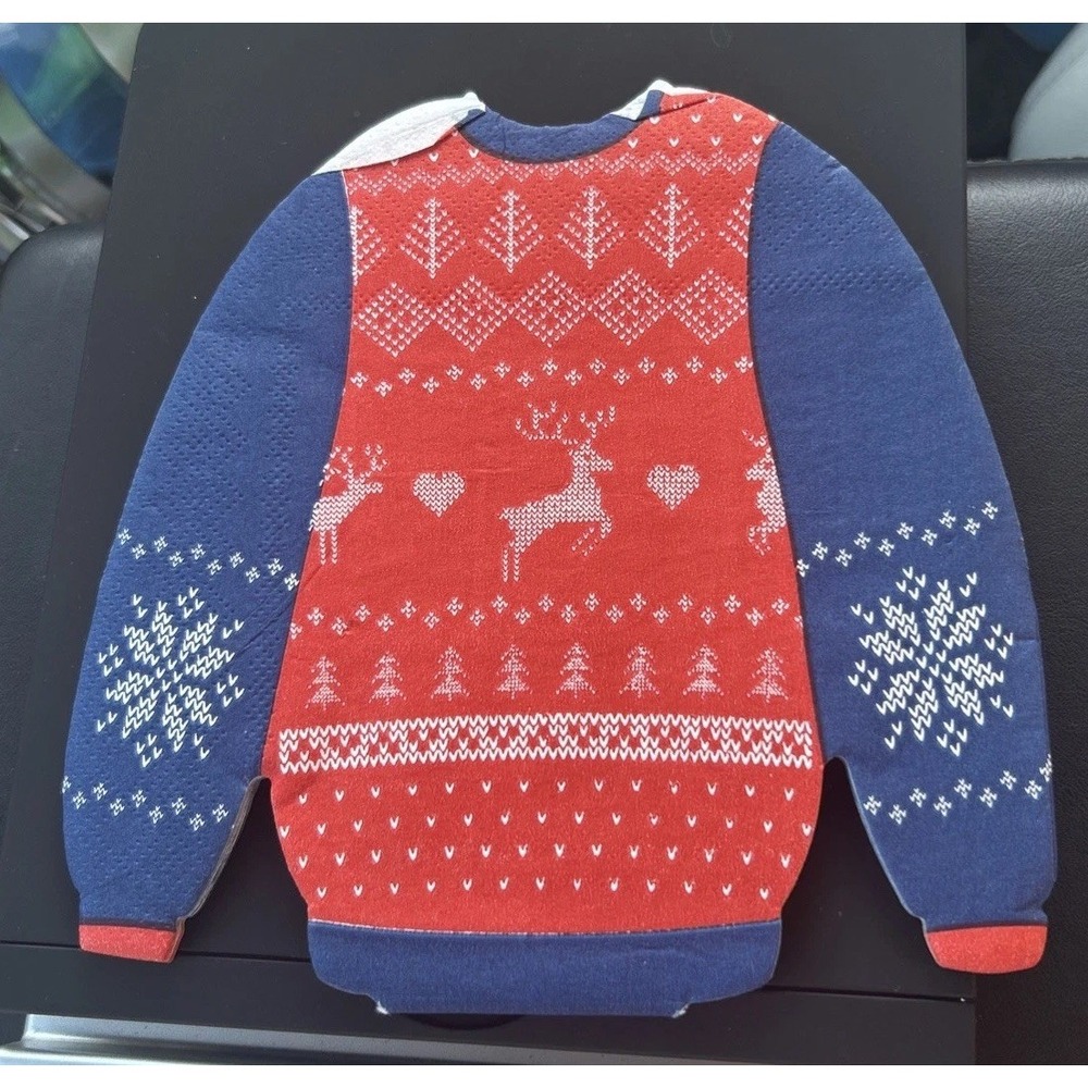Christmas Ugly Sweater Paper Napkins. Perfect For Sweater Party ( About 50)